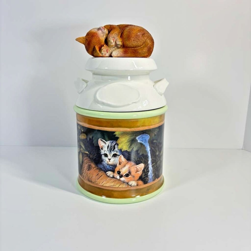 The Bradford Exchange Premier Edition 2017 Cozy Kitten Canister by Jurgen Scholz